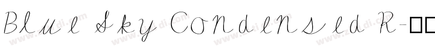 Blue Sky Condensed R字体转换